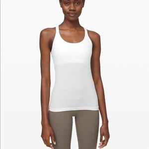 Lululemon white Ebb to street tank